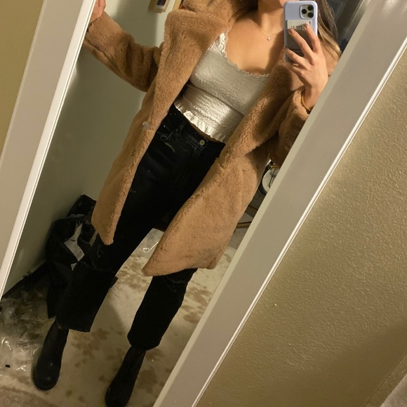 Abercrombie & Fitch Teddy Coat- light brown sherpa - Picture 3 of 7